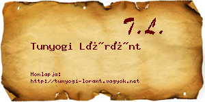 Tunyogi Lóránt névjegykártya